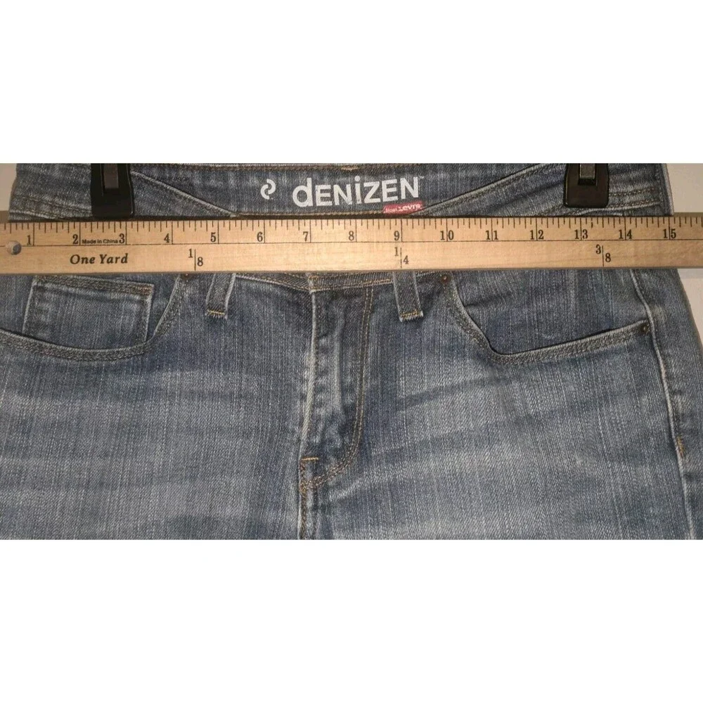 Levi's Denim Jeans Denizen Womens Size 4 Blue Capri Dark Wash Stretch Mid Rise - Picture 5 of 14